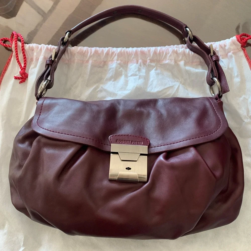 Plum Robert Pietri Leather Hobo - Picture 1 of 3